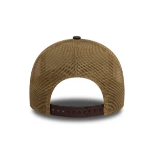 A-Frame Trucker Cap - NE Patch Canvas - Stone-Brown