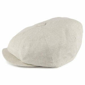 Alfie Irish Linen Newsboy Cap - Natural