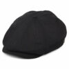 Brood Herringbone Newsboy Cap - Black