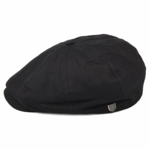 Brood Herringbone Newsboy Cap - Black