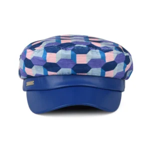 Graphic Fiddler Cap - Violet-Blue
