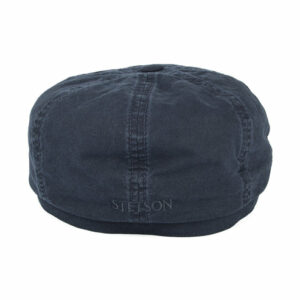 Hatteras Washed Organic Cotton Newsboy Cap - Navy Blue