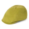 Hudson Cotton Canvas Newsboy Cap - Apple Green-Charcoal