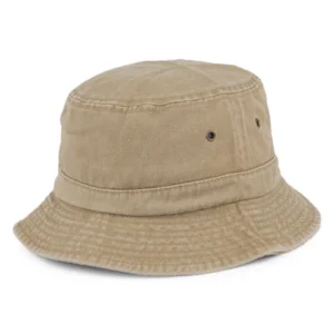 Packable Cotton Bucket Hat - Khaki