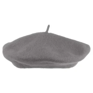 Wool Fashion Beret - Grey