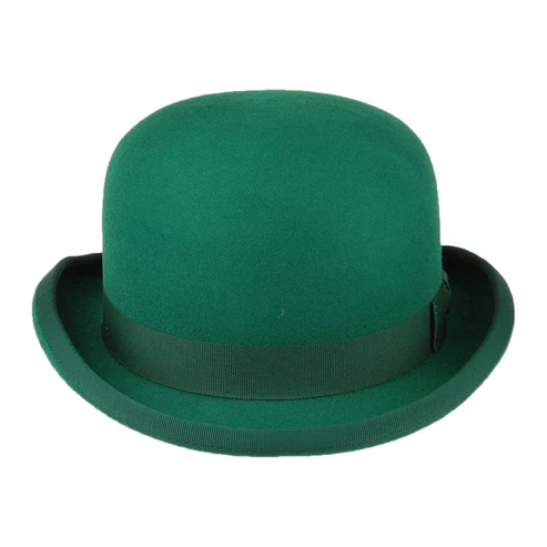 Wool Felt Bowler Hat - Emerald