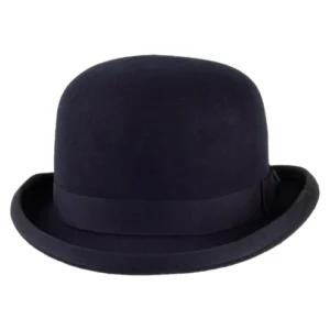 Wool Felt Bowler Hat - Navy Blue