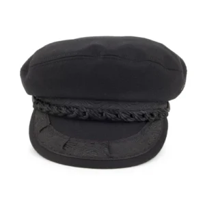 Wool Greek Fisherman Cap - Black