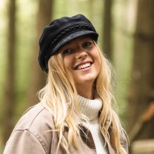 Wool Greek Fisherman Cap - Black