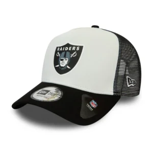 9FORTY Las Vegas Raiders A-Frame Trucker Cap - NFL Team Colour Block - Black-White