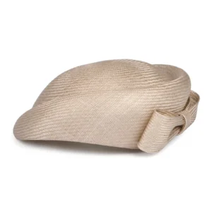 Alexia Straw Pillbox Hat - Beige