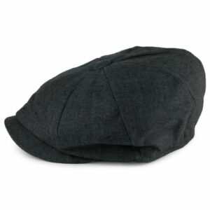Alfie Irish Linen Newsboy Cap - Charcoal