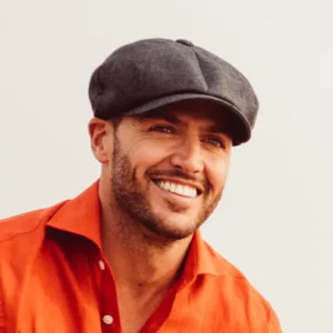 Alfie Irish Linen Newsboy Cap - Charcoal