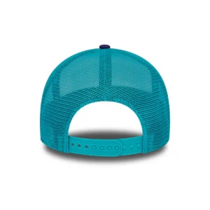 Charlotte Hornets A-Frame Trucker Cap - NBA Retro - White-Purple-Teal