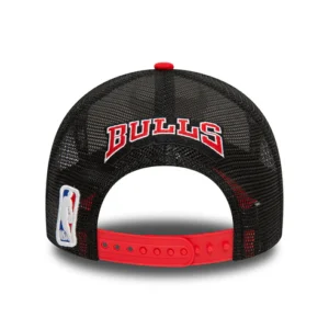 Chicago Bulls A-Frame Trucker Cap - NBA Rear Arch - White-Red-Black