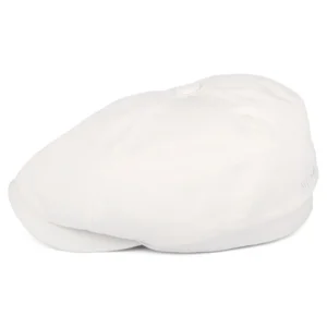 Cotton Twill Newsboy Cap - White