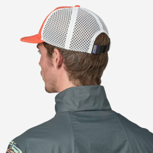 Duckbill Shorty Recycled Trucker Cap - Chili Red-White