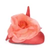 Fleur Straw Pillbox Hat - Peach