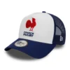 French Federation of Rugby A-Frame Trucker Cap - Essential - White-Blue