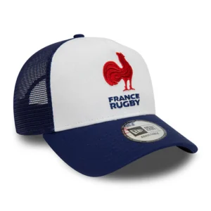 French Federation of Rugby A-Frame Trucker Cap - Essential - White-Blue