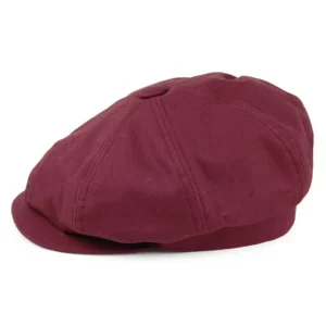 Gatsby Linen Newsboy Cap - Maroon