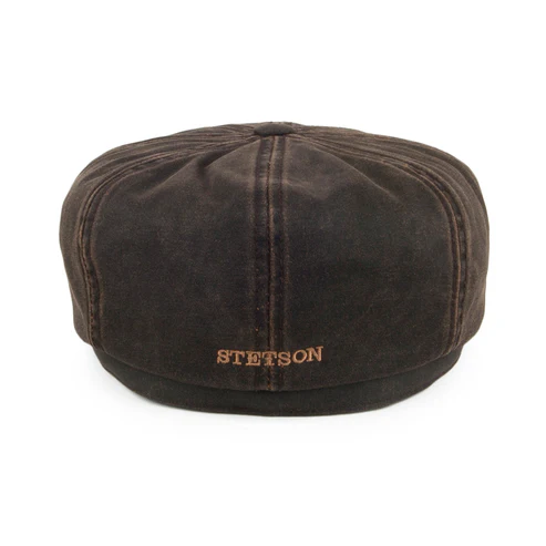 Hatteras Cope Water Resistant Newsboy Cap - Brown