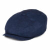 Hatteras Marl Linen Newsboy Cap - Navy Blue