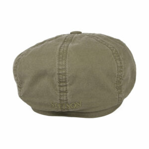 Hatteras Washed Organic Cotton Newsboy Cap - Olive