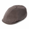 Hudson Cotton Canvas Newsboy Cap - Charcoal-Apple Green
