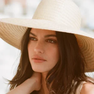 Janae Wide Brim Toyo Straw Sun Hat - Natural