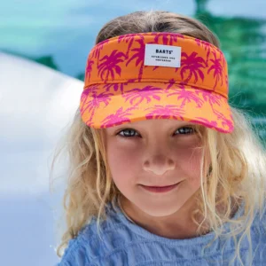 Kids Bynda Cotton Sun Visor - Orange-Pink