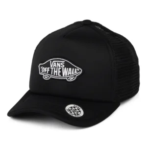 Kids Classic Patch Curved Brim Trucker Cap - Black