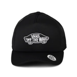 Kids Classic Patch Curved Brim Trucker Cap - Black