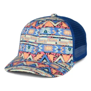 Kids High Hopes Geo Organic Cotton Trucker Cap - Blue-Multi