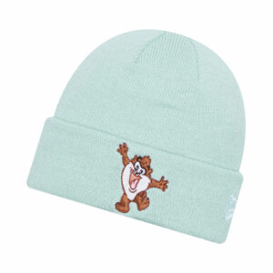 Kids Taz Cuffed Beanie Hat - Looney Tunes Knit - Sky Blue