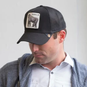 King Of The Jungle Trucker Cap - Black