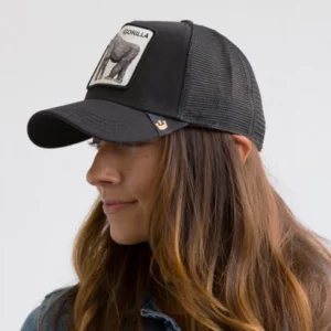 King Of The Jungle Trucker Cap - Black