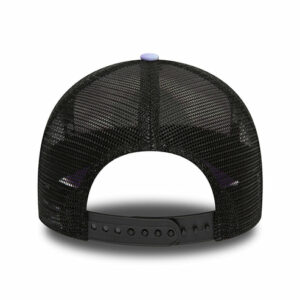 L.A. Lakers A-Frame Trucker Cap - NBA Cloud AOP - Purple-White