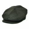 Loden Wool Deep Fit Newsboy Cap - Dark Green