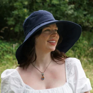 Monaco Packable Sun Hat - Navy Blue