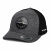 Mount Hood Circle Mesh Trucker Cap - Charcoal Heather-Black