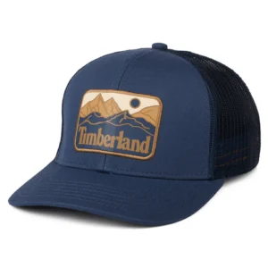 Mountain Line Patch Trucker Cap - Dark Blue