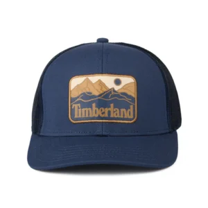 Mountain Line Patch Trucker Cap - Dark Blue