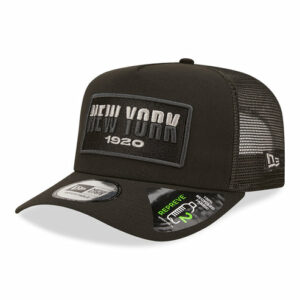 New York A-Frame Trucker Cap - USA State - Black