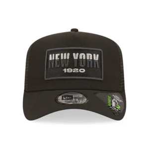 New York A-Frame Trucker Cap - USA State - Black