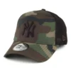 New York Yankees A-Frame Trucker Cap - MLB Clean Trucker - Camouflage