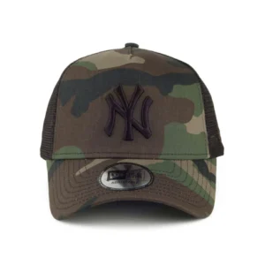 New York Yankees A-Frame Trucker Cap - MLB Clean Trucker - Camouflage