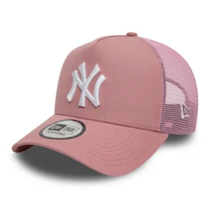 New York Yankees A-Frame Trucker Cap - MLB League Essential - Dark Rose-White