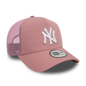 New York Yankees A-Frame Trucker Cap - MLB League Essential - Dark Rose-White