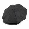 Oilcloth Water Resistant Newsboy Cap - Black